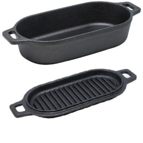 Cast iron capsule cooker 12x5.5x3 inch 30.5x14x7.5cm