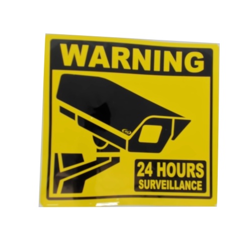 CCTV warning sticker 24 hour surveillance 4x4 inch 10x10cm