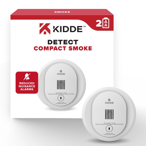 Compact Smoke Alarm 2xaa Battery Operated