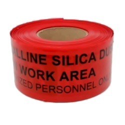 Crystalline Silica Dust Danger Tape 3 X 1000' Red Empire"