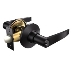 Door Lock Lever Entry Black Straight Handle