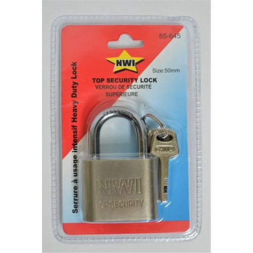 Lock 50mm With 3 Keys Heavy Duty