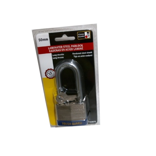 Padlock laminated 50mm steel long shackle tough guard