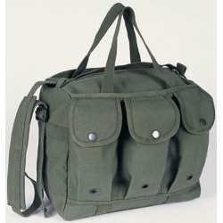 Canvas medical bag - olive - 12x9.5x6.5 inch 30x24x16.5cm