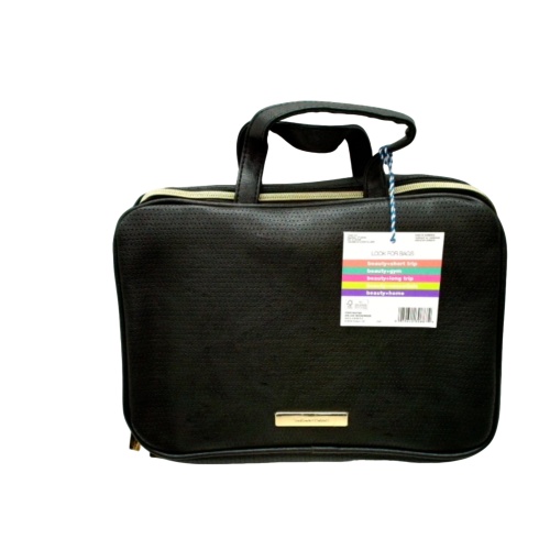 Perforated Deluxe Weekender Bag Black Tartan + Twine