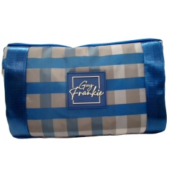 Tote Bag Guy Frankie Blue Plaid Design