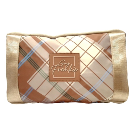 Tote Bag Guy Frankie Brown Plaid Design