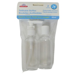 Travel Bottle 2pcsx 80ml 1 Spray + 1 Squeeze