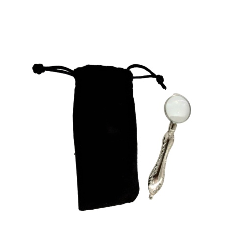 10x Metal Pocket Magnifier 1 Glass Lens Diameter W/pouch