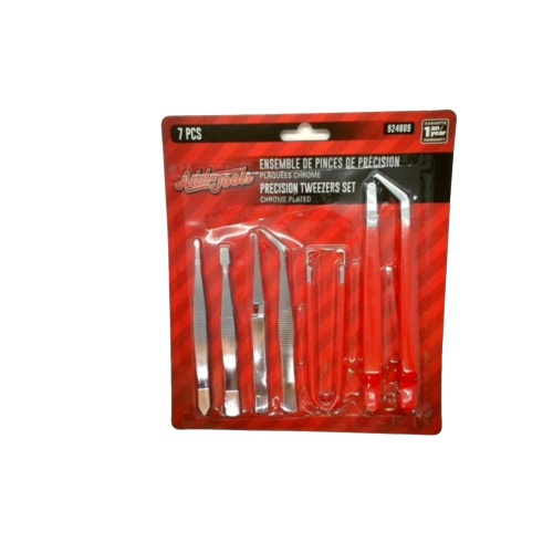 7pc. Precision Tweezers Set Chrome Plated Add Tools