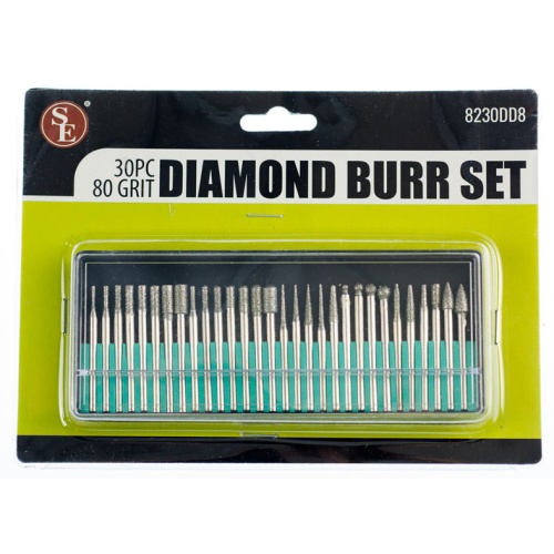 Diamond Burr Set 30pc. 80 Grit
