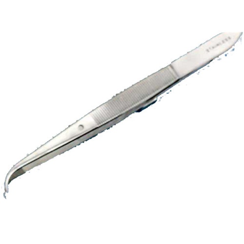 Forceps, splinter, 115mm 4.5, curved, stainless