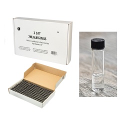Glass Vial 2-3/8 w/Black Cap Or 12/$4.99"