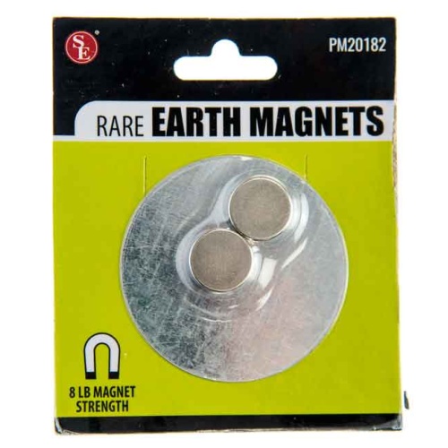 Magnet Rare Earth Round 1/2 2pk. 8lb. Strength