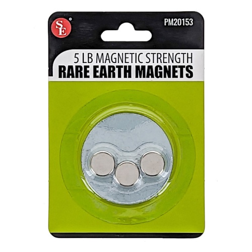 Magnet Rare Earth Round 7/16 3pk. 5lb. Strength