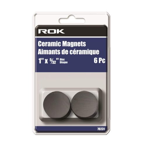 Magnets ceramic 1 x 5/32 disc 6 pack