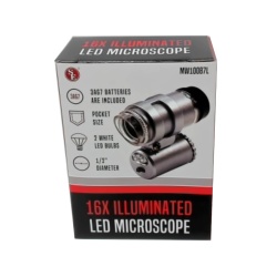 Microscope LED 16x Illuminated 1/2 Lens"