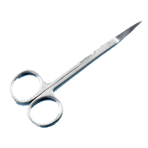 Scissors, iris, 115mm 4.5, stainless, curved