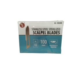 Stainless Steel Sterilized Scalpel Blades #10 100pk. Individually Wrapped