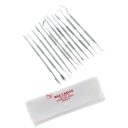 Wax Carver 12pc. Set Stainless Steel In Pouch Or B/U 1.49 each