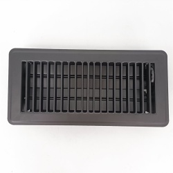 Floor Register Steel 4 x 10in Black
