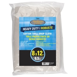 Heavy Duty Cotton Twill Drop Cloth 6.5oz 8ft x 12ft
