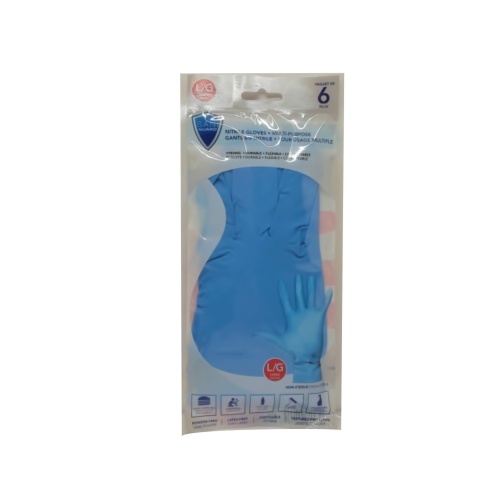nitrile gloves large 6 pack Sani-guard