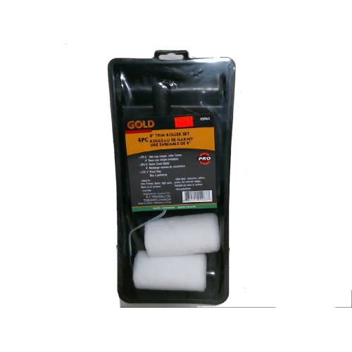 Paint tray with 4 inch roller and 2 refill rollers