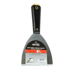 Putty knife 4 inch stiff stainless steel plastic handle