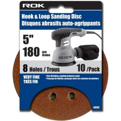 Sanding disc 5 inch 10 pc 180 grit hook and loop