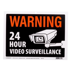PVC Sign Video Surveillance" 9x12""