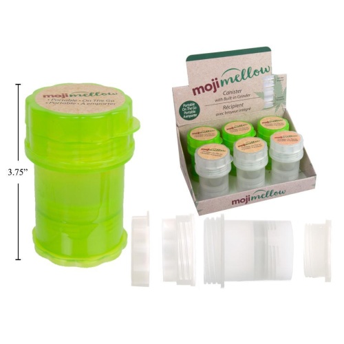 Canister W/ Grinder, Label, 6/DSP, 2 Col. Moji Mellow