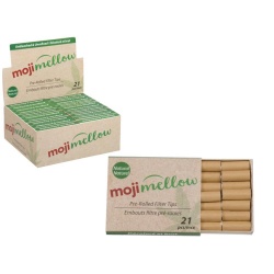 Filter Tips, Pre-Rolled 21-PC Printed Box, 20/DSP Moji Mellow
