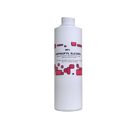Isopropyl Alcohol 99% 500mL Cleans Smokeware Need Labels (Keep Behind Glass)