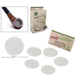 Replacement Screen 5 pc 0.75 Silver for smoke devices 100/box Moji Mellow"