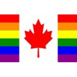 Flag rainbow with maple leaf 3x5Ft