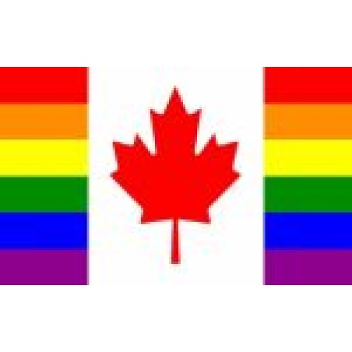 Flag rainbow with maple leaf 3x5Ft
