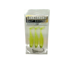 Bait Shifter Minnow 3.5 3pk. 3/8oz. 4/o Nitro Glow Lunkerhunt"