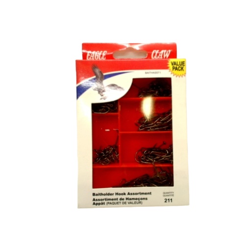 Baitholder Hook Assortment 211pk. Eagle Claw