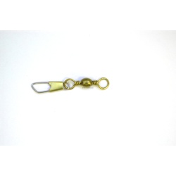 Barrel Swivel Sz12 w/Safety Snap Brass 7Pk Eagle Claw 01041-012