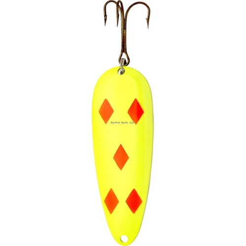 Devil Bait Spoon- 2.5 Chartreuse&Red Diamonds Lucky Strike B1400-68