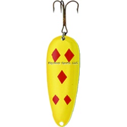 Devil Bait Spoon- 2.5, 2/5oz, Y/Red Dia. Lucky Strike X-B1400-26"