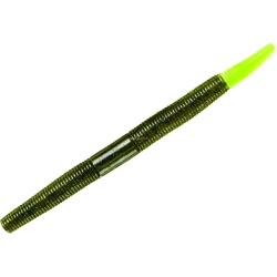 Dinger Soft Plastic Worm 5" Green Pumpkin/Chartreuse Yum YDG559