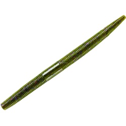 Dinger Soft Plastic Worm 5" Green Pumpkin/Purple Yum YDG544