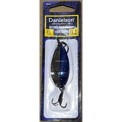 Double Dare Hammered Spoon, 1/4oz, w/Treble & Danielson DD14HNCKBLU