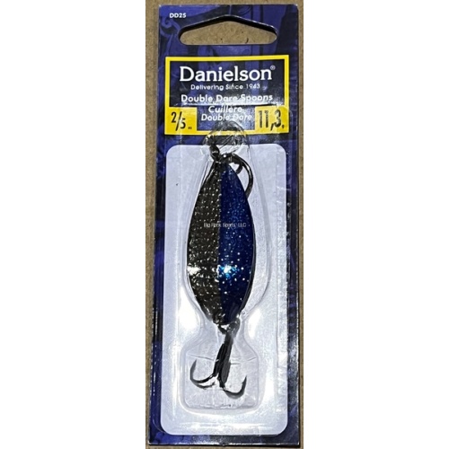 Double Dare Hammered Spoon, 2/5oz, w/Treble & Danielson DD25HNCKBLU