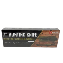 Hunting Knife 7 w/Fire Starter & Whistle"