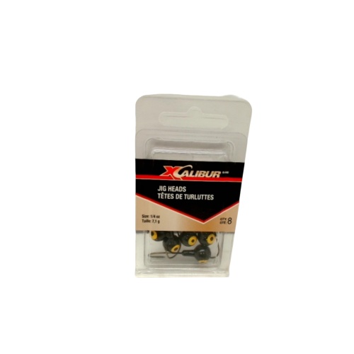 Jig Heads 1/4oz. 8pk. Xcalibur