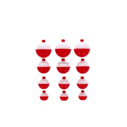 Round Snap-On Plastic Floats, Red/ White Eagle Claw Q07030-001