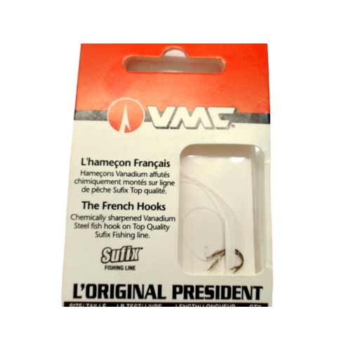 The French Hooks On Sufix Fishing Line Size 10 Vmc